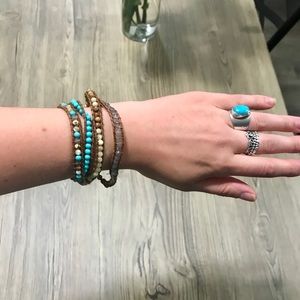 Victoria Emerson blue beaded bracelet